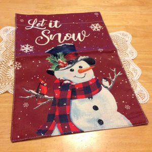 Holiday Home Decor, Christmas Snowman Garden Flag, new item